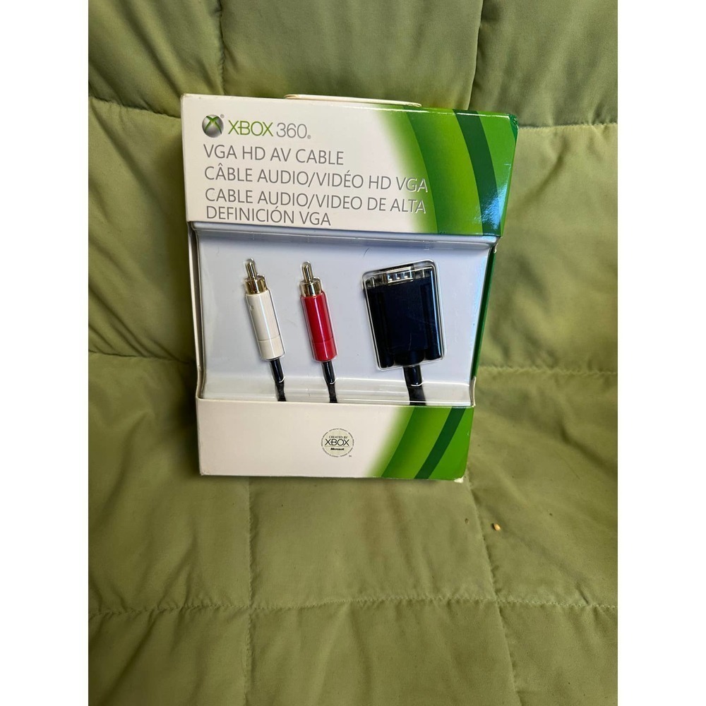 𝅺xbox 360 VGA HD AV Cable New In The Box